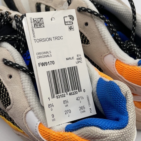 Adidas Torsion TRDC White Black Yellow FW9170 - Picture 9 of 10